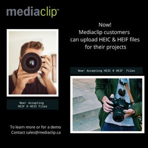 Now Mediaclip customers aund users can upload HEIC & HEIF for editing black